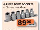 6 Piece Torx Sockets
