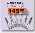 Socket Sets 6 Piece Torx-100mm Length