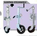 Sleepwa-Steunwiele Dubbelwiel-454kg