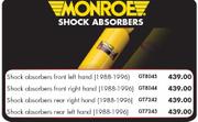 Monroe Shock Absorbers Front Right Hand 1988-1996(GT4044) For Toyota Corolla
