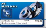 ATE Front Brake Disk For Toyota Corolla