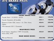  ATE Front Break PadsDaewoo VW Amarok 2011 Onwards(ATE1209)