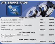 ATE  Front Break Pads Toyota Yaries 1.3 2005-2010(ATE511)