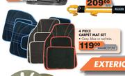 4 Piece Carpet Mat Set