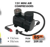 12 Mini Air Compressors-15Ltr Per Min