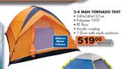 3-4 Man Tornado Tent-240X240X137cm
