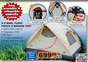 3-4 Man, Flash Touch 4 Ranger Tent-240X240X140cm