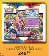 Pokemon Sword & Shield Three Booster Blister Packs