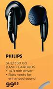 Philips SHE1350 00 Basic Earbuds
