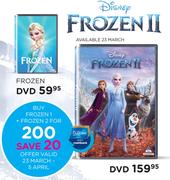 Disney Frozen 1 + Disney Frozen 2 DVD