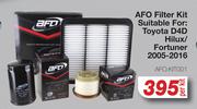 Afo Filter Kit Suitable For Toyota D4D Hilux/Fortuner 2005-2016 AFO.KIT001-Per Kit
