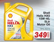 Shell Helix HX5 15W-40 Motor Oil SHL.8274-5L Each