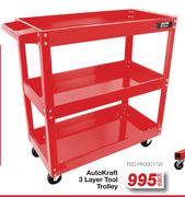 Auto Kraft 3 Layer Tool Trolley FED.PK0001TW-Each