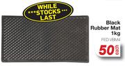 Black Rubber Mat FED.VBM4-1Kg Each