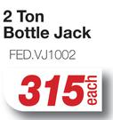 Auto Kraft 2 Ton Bottle Jack FED.VJ1002-Each