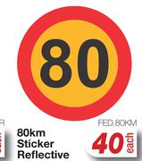 80Km Sticker Reflective FED.80KM-Each