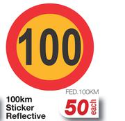 100Km Sticker Reflective FED.100KM-Each