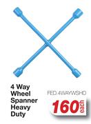 4 Way Wheel Spanner Heavy Duty FED.4WAYWSHD-Each