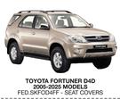 Skinz Custom Fit Seat Covers For Toyota Fortuner D4D 2005-2025 Models FED.SKFOD4FF-Per Set