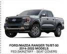 Skinz Custom Fit Seat Covers For Ford/Mazda Ranger T6/BT-50 2014-2022 Models FED.SKINZT6FF-Per Set