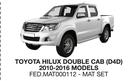 Race Rubber Mats For Toyota Hilux Double Cab (D4D) 2010-2016 Models FED.MAT000112-MAT SET-Per Set