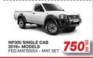 Race Rubber Mats For NP300 Single CAB 2016 + Models FED.MAT00054-MAT SET-Per Set