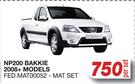 Race Rubber Mats For NP200 Bakkie 2008 + Models FED.MAT00052-MAT SET-Per Set