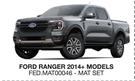 Race Rubber Mats For Ford Ranger 2014+ Models FED.MAT00046-MAT SET-Per Set