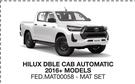  Race Rubber Mats For Hilux DBL Cab Automatic 2016+ Models FED.MAT00058-MAT SET-Per Set