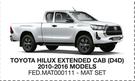 Race Rubber Mats For Toyota Hilux Extended Cab (D4D) 2010-2016 Models FED.MAT000111-MAT SET-Per Set