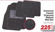 Universal Carpet Charcoal Ribbed Mat Set CAR.PROMO-Per Set