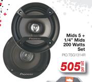 Pioneer Mids 5 + 1/4" Mids 200 Watts Set PIO.TSG1314R-Per Set