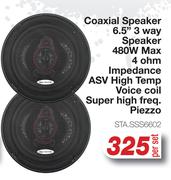 Star Sound Coaxial Speaker 6.5" 3 Way Speaker 480W STA.SSS6602-Per Set