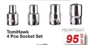 Tomi Hawk 4 Pce Socket Set FED.AKT33201-Per Set