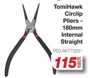 Tomi Hawk Circlip Pliers 180mm Internal Straight FED.AKT73331-Each
