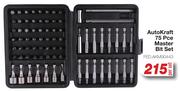 AutoKraft 75Pce Master Bit Set FED.AKM90443-Per Set