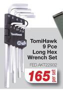 TomiHawk 9 Pce Long Hex Wrench Set FED.AKT22932-Per Set