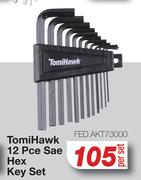 TomiHawk 12 Pce Sae Hex Key Set-Per Set