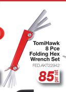  TomiHawk 8Pce Folding Hex Wrench Set FED.AKT22942-Per Set