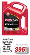 Auto Zone Synthetic 10W-40 API SN/ CF, Motor Oil AZC.10W405L-5Ltr Each