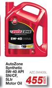 Auto Zone Synthetic 5W-40 API SN/ CF, Motor Oil AZC.5W405L-5Ltr Each