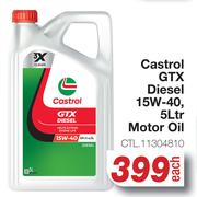 Castrol GTX Diesel 15W-40, Motor Oil-CTL.11304810-5Ltr Each