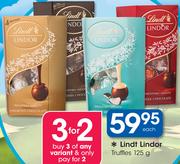 Lindt Lindor Truffles-125g Each