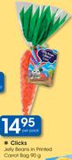 Clicks Jelly Beans In Printed Carrot Bag-90g Per Pack