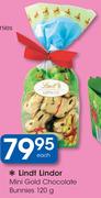 Lindt Lindor Mini Gold Chocolate Bunnies-120g Each