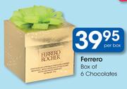 Ferrero Box Of 6 Chocolates-Per Box