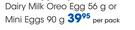 Cadbury Dairy milk Oreo Egg 56g Or Mini Eggs-90g Per Pack