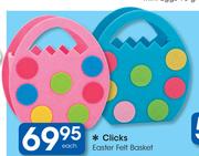 Clicks Easter Felt Basket-Each
