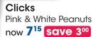 Clicks Pink & White Peanuts-Per Pack