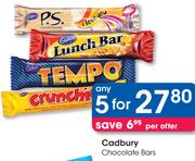 Cadbury Chocolate Bars-Any 5